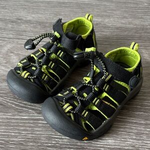 Keen Kids Black and Lime Green Waterproof Sport Sandals